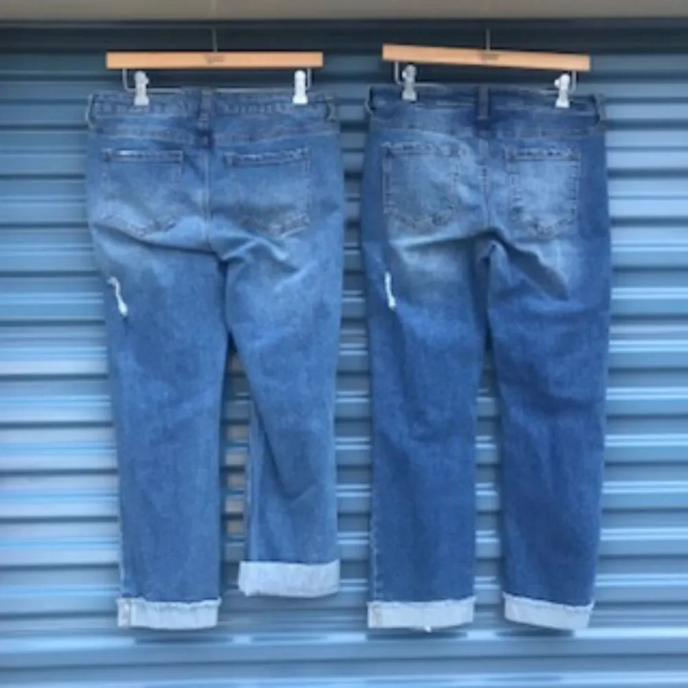 Size: Medium {8-10} . Women's Boyfriend Maternity Jeans . New . {2} Pair Bundle - Picture 2 of 4